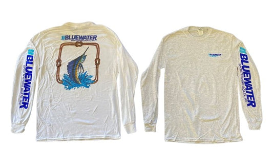 Classic Bluewater Sportfishing Boats Long Sleeve Cotton Shirt