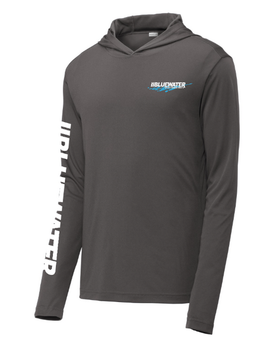 NEW Long-Sleeve Performance Fishing Shirt w/ Hood - Gray