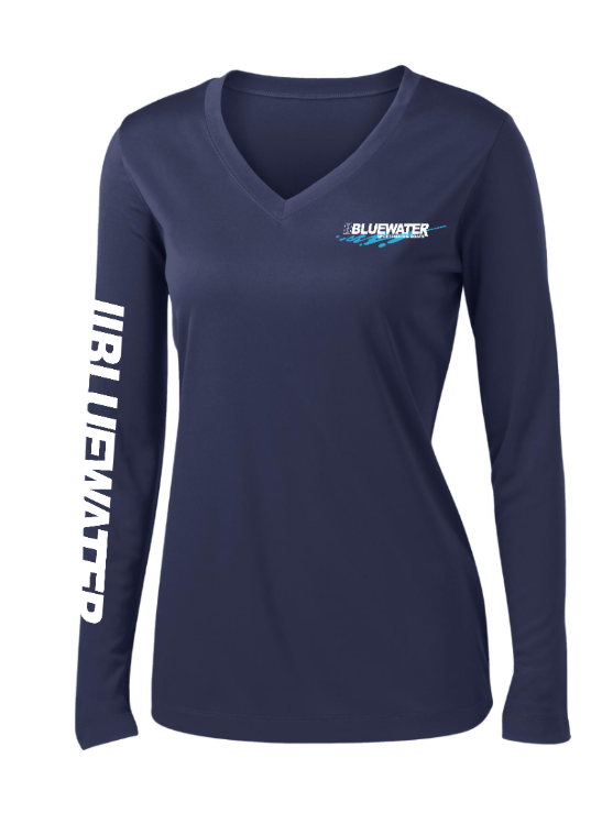 NEW Long-Sleeve Women's Performance Fishing Shirt - Navy