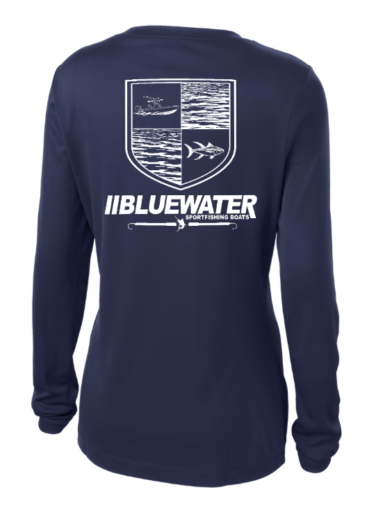 NEW Long-Sleeve Women's Performance Fishing Shirt - Navy
